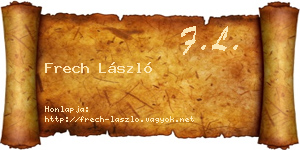 Frech László névjegykártya